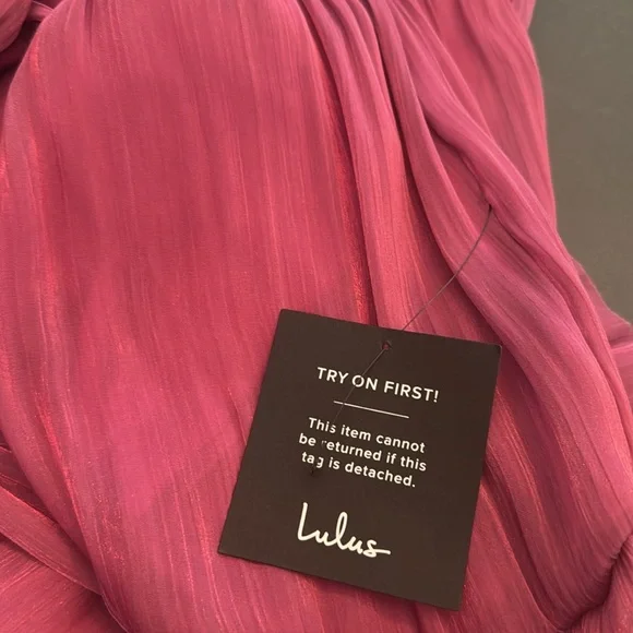 NWT Lulus magenta tiered dress - Picture 7 of 12